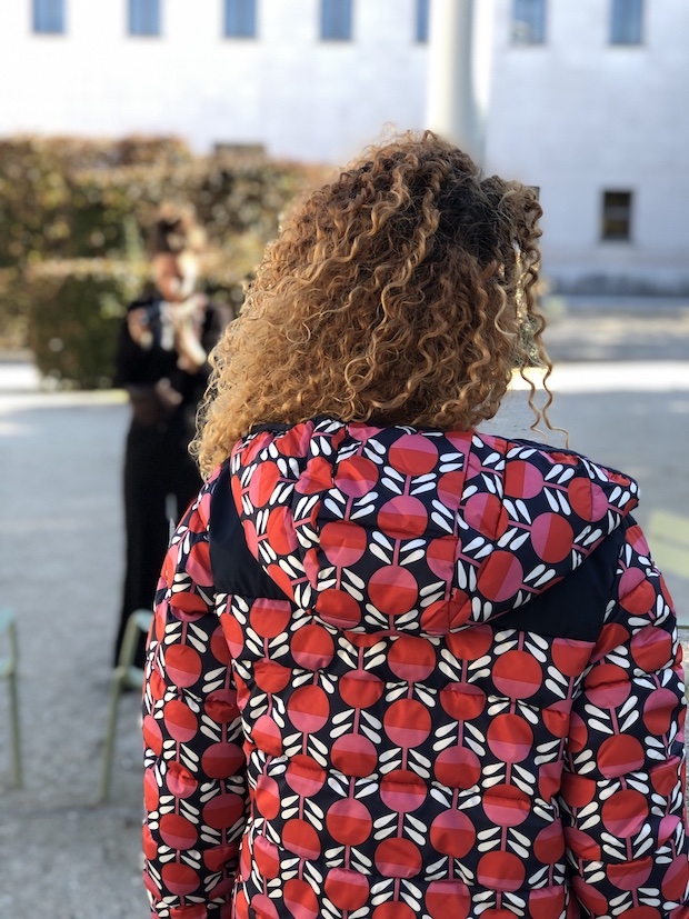 PufferJacket mit Muster_SDG Walk Bonn