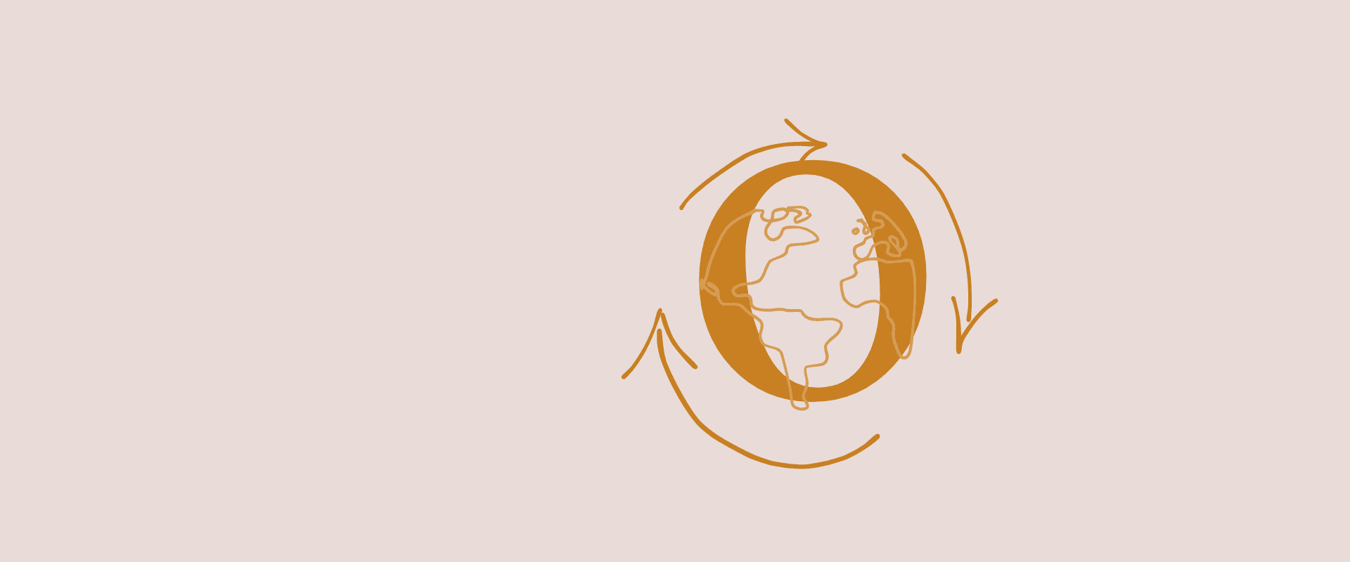 das "o" von slowsetter als Weltkugel mit drei Pfeilen als Kreislauf