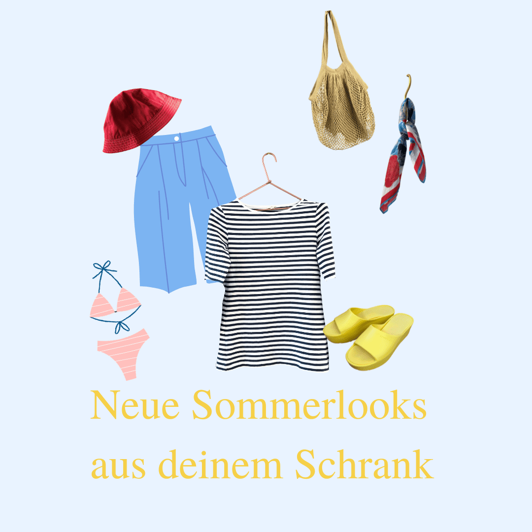 Sommerkleidungsstücke als Collage